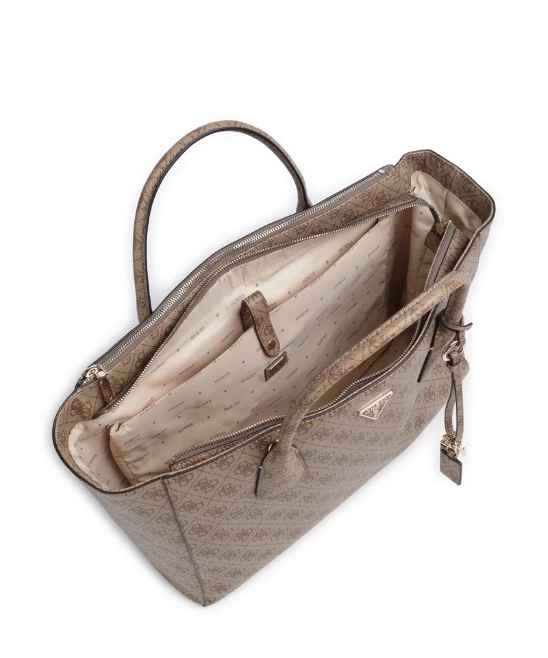 Guess Marissa Tech Logo Sac à main latte logo