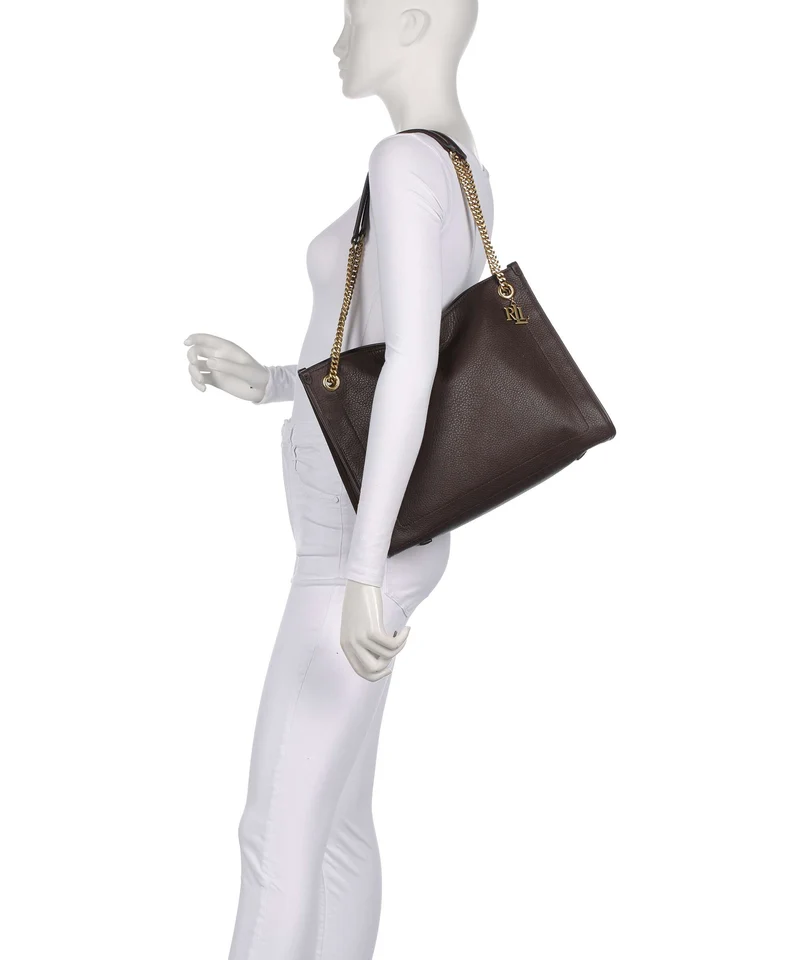 Lauren Ralph Lauren Bradley Large Cabas chestnut brown
