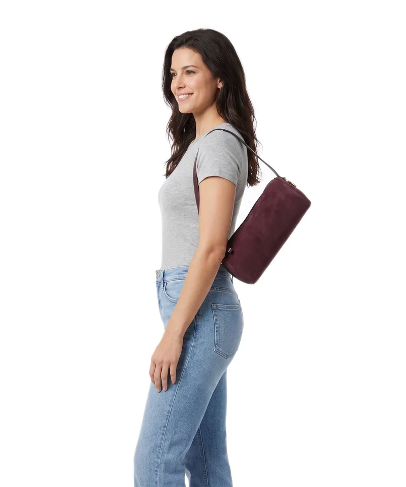 Lauren Ralph Lauren Blaike Small Sac porté épaule dark garnet