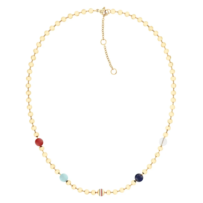 Tommy Hilfiger Acier Inoxydable Doré Femme Collier Perles TJ2781039
