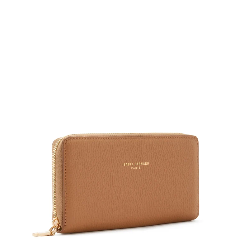 Isabel Bernard Honoré Femmes Portefeuille Zippé Marron IB23023