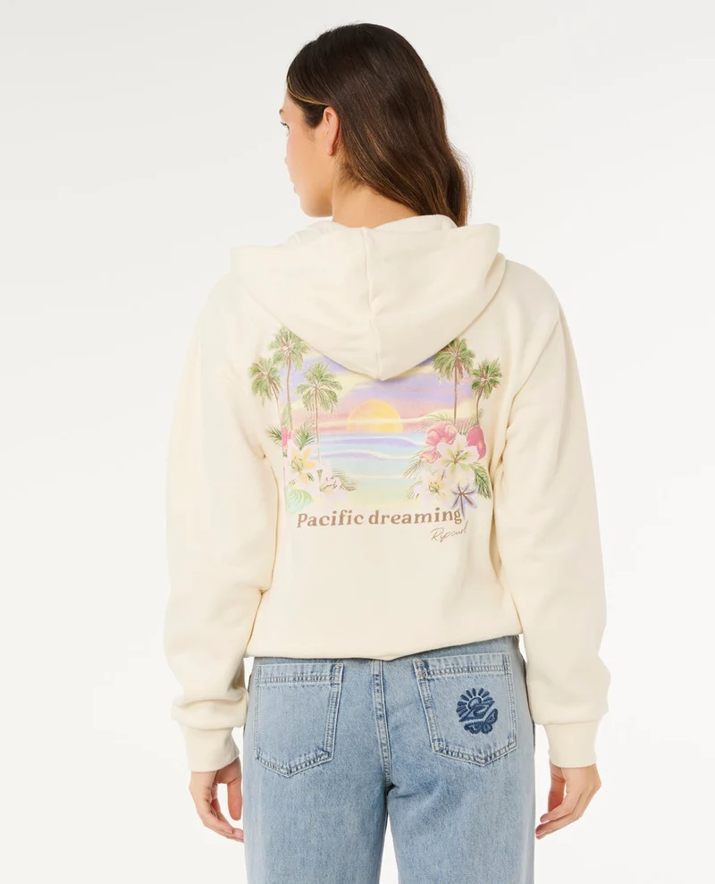 Poolside Zip Thru Relaxed Hood Fleece