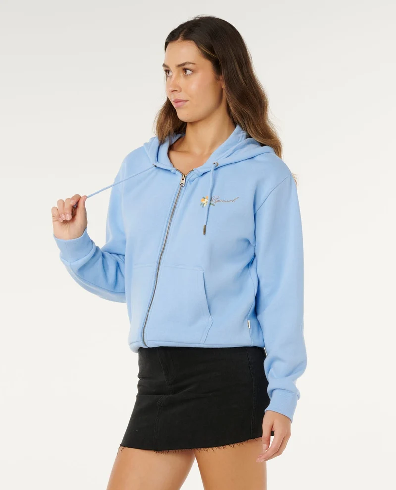 Poolside Zip Thru Relaxed Hood Fleece