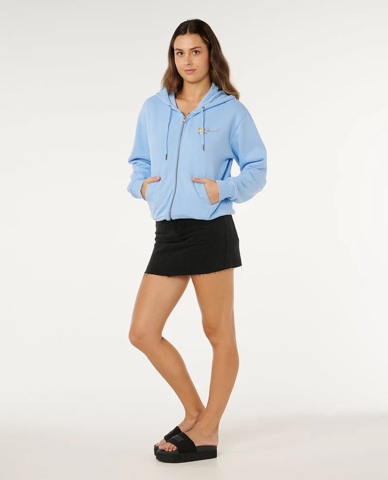 Poolside Zip Thru Relaxed Hood Fleece