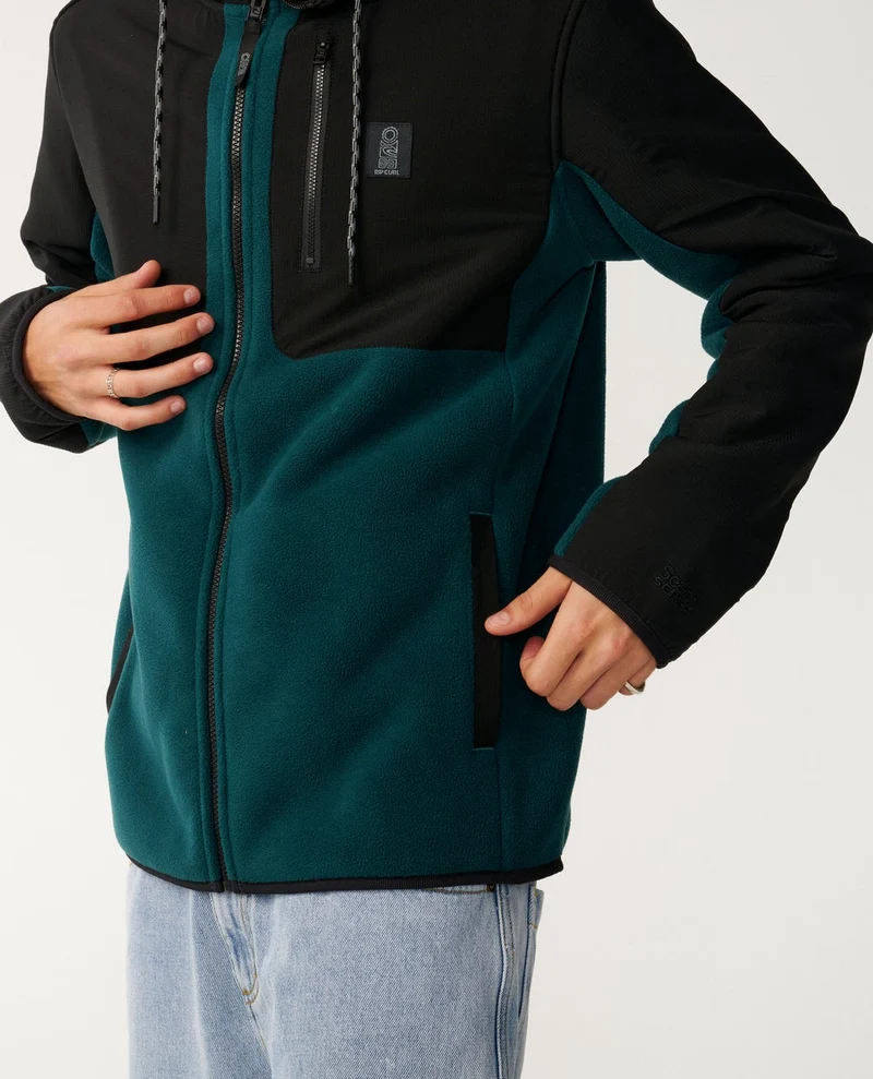 Search Series Panelled Zip Through Fleece