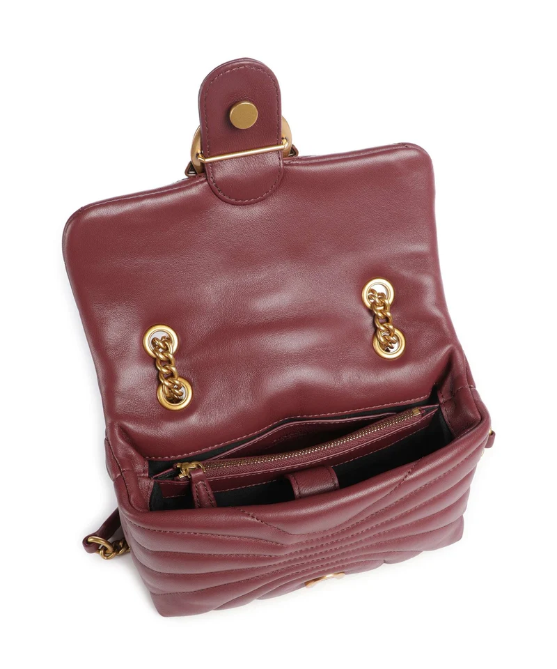 Pinko Love Puff Mini Sac porté épaule ribes intenso/antique gold