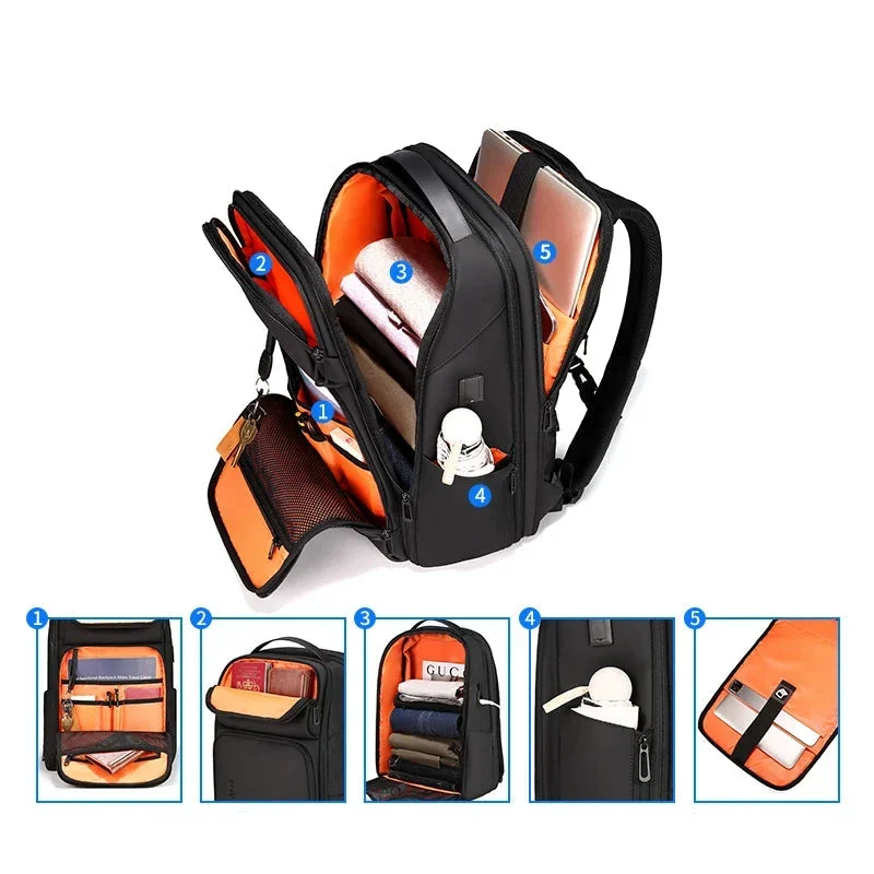 Sac à Dos Ordinateur 17 Pouces | Imperméable Ergonomique Voyage