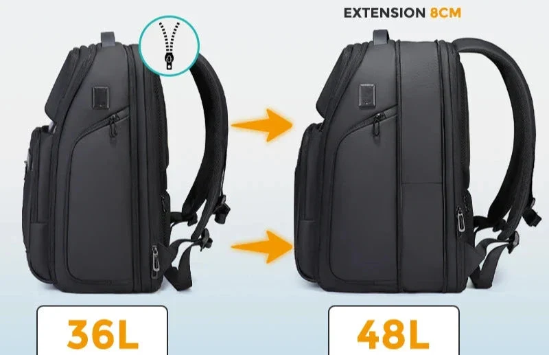 Sac à Dos Ordinateur 17 Pouces | Extensible Imperméable Voyage