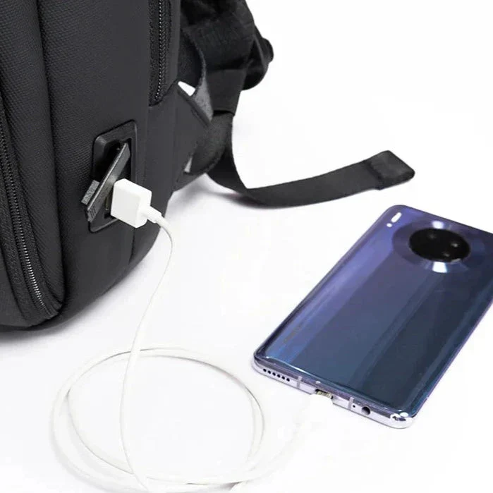 Sac à Dos Ordinateur 15.6 Pouces | Port Usb et Sangle Valise