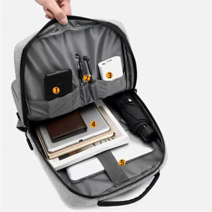 Sac à Dos Ordinateur 15.6 Pouces | Nylon Léger Multi-Poches