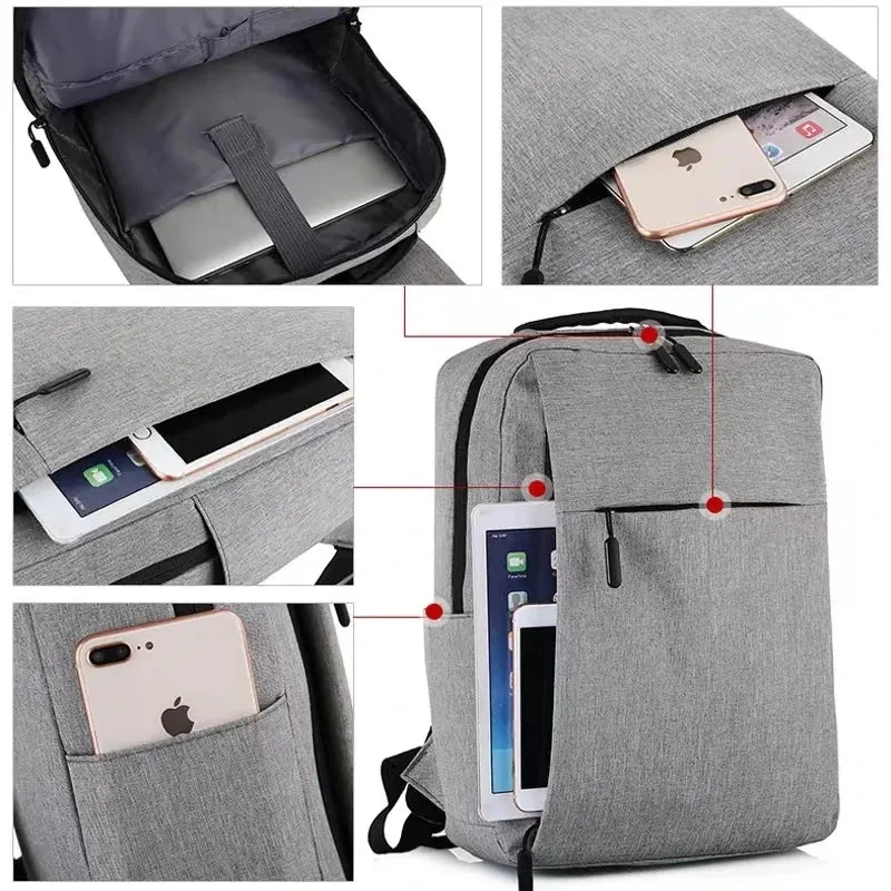 Sac à Dos Ordinateur 15.6 Pouces | Nylon Léger Multi-Poches