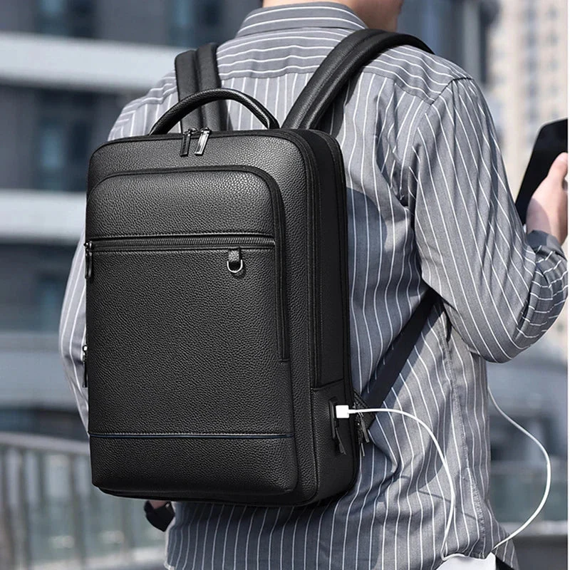 Sac à Dos Ordinateur 15.6 Pouces | Multi-Compartiments Pu Ergonomique