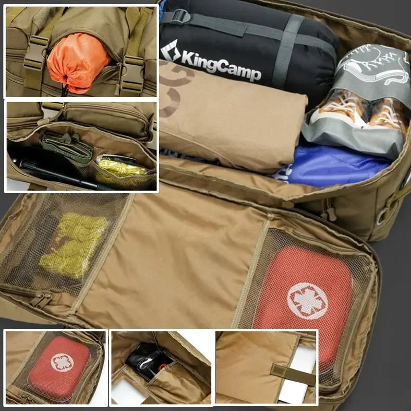 Sac à Dos Militaire 65l | Nylon Renforcé Convertible