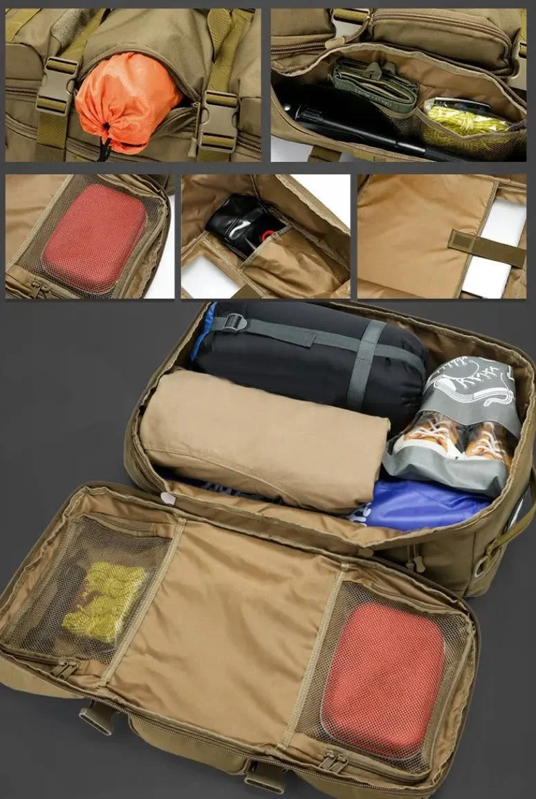 Sac à Dos Militaire 65l | Nylon Renforcé Convertible