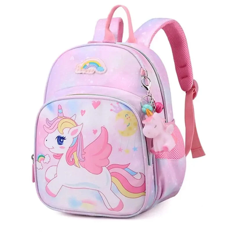Sac à Dos Licorne Fille | Nylon Léger Multipoches