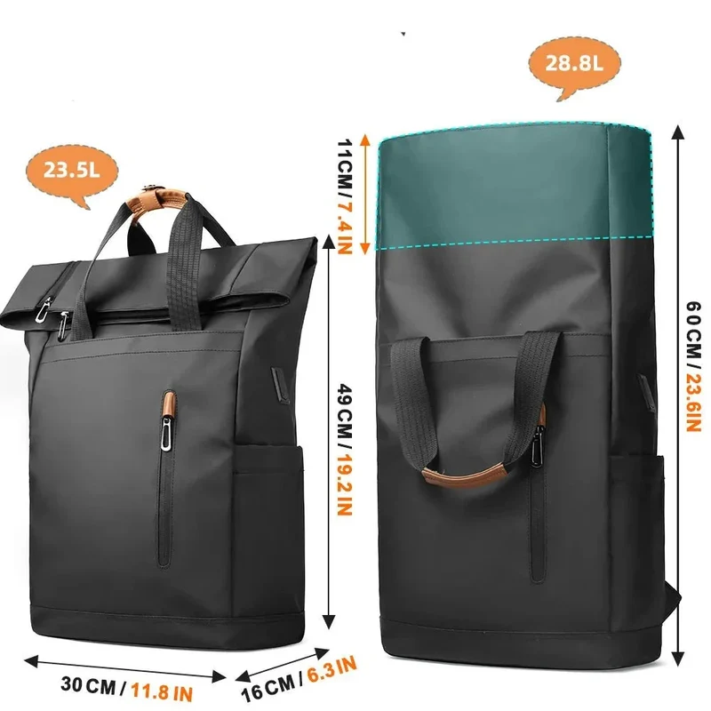 Sac à Dos Imperméable Usb | Roll Top Antivol