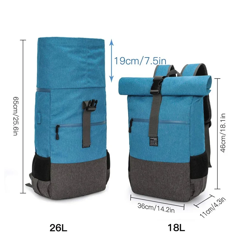 Sac à Dos Imperméable Roll-Top | Tissu Oxford Waterproof