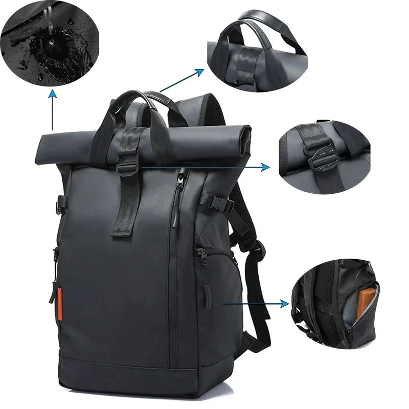 Sac à Dos Imperméable Roll Top | Accès Rapide et Sécurisé