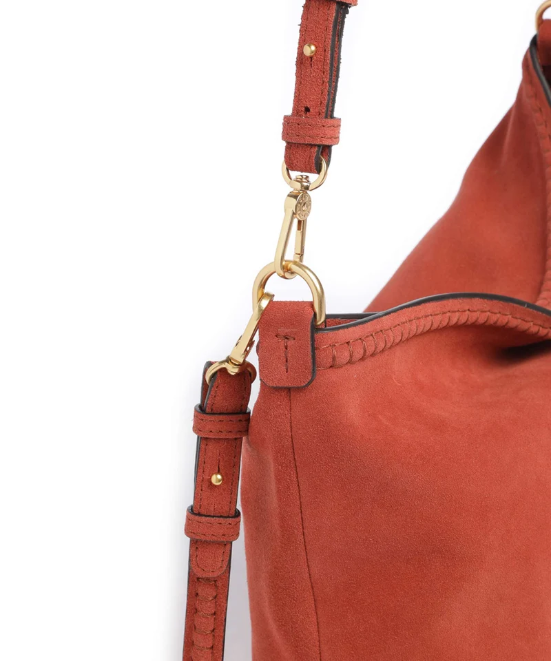 Abro Suede Signature Sac fourre-tout dark orange