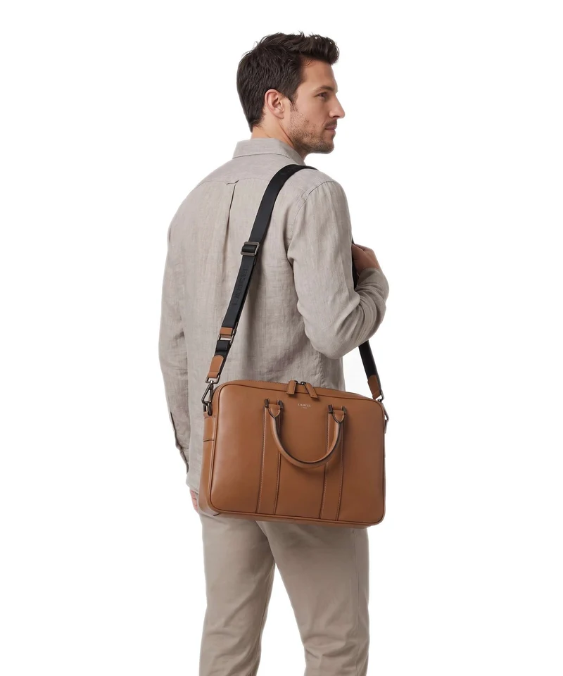Lancel Edgard Porte-document cognac