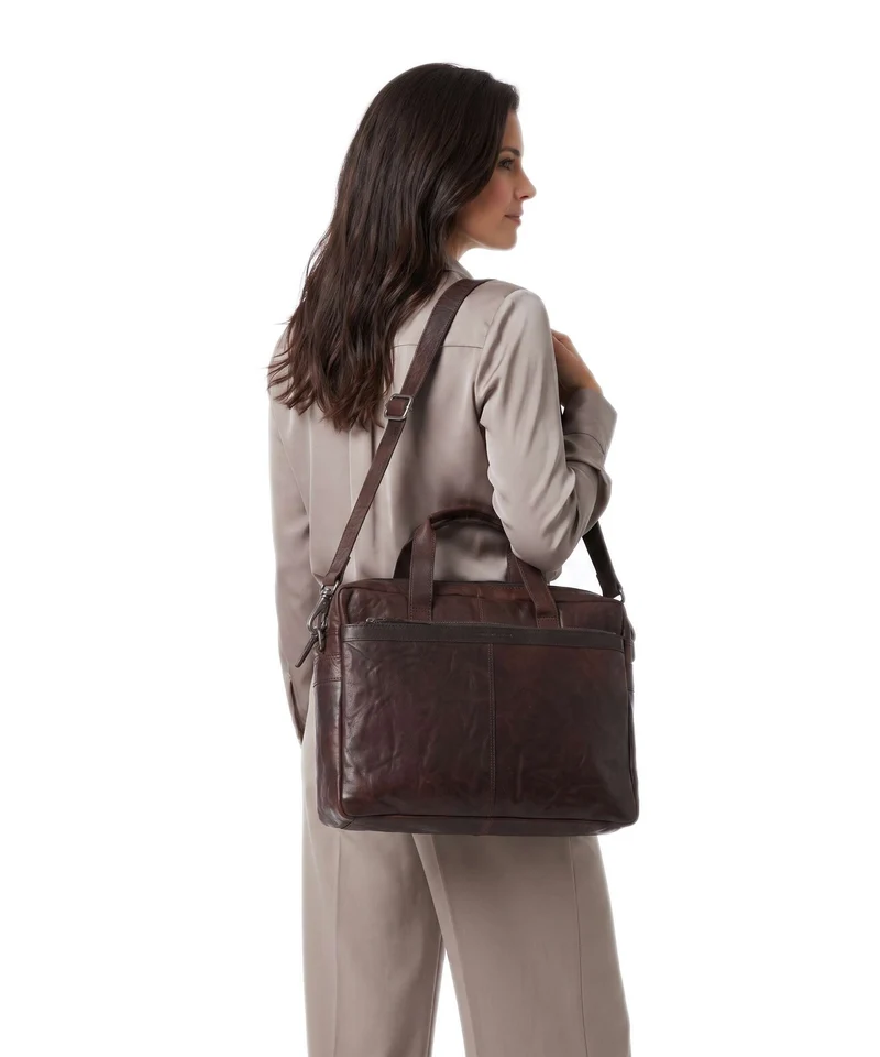 Spikes & Sparrow Bronco Colorado Porte-document dark brown