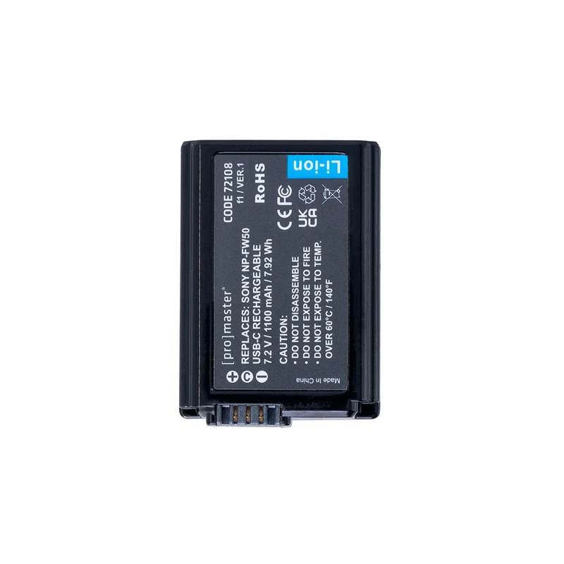 Pile NP-FW50 avec port USB-C pour Sony