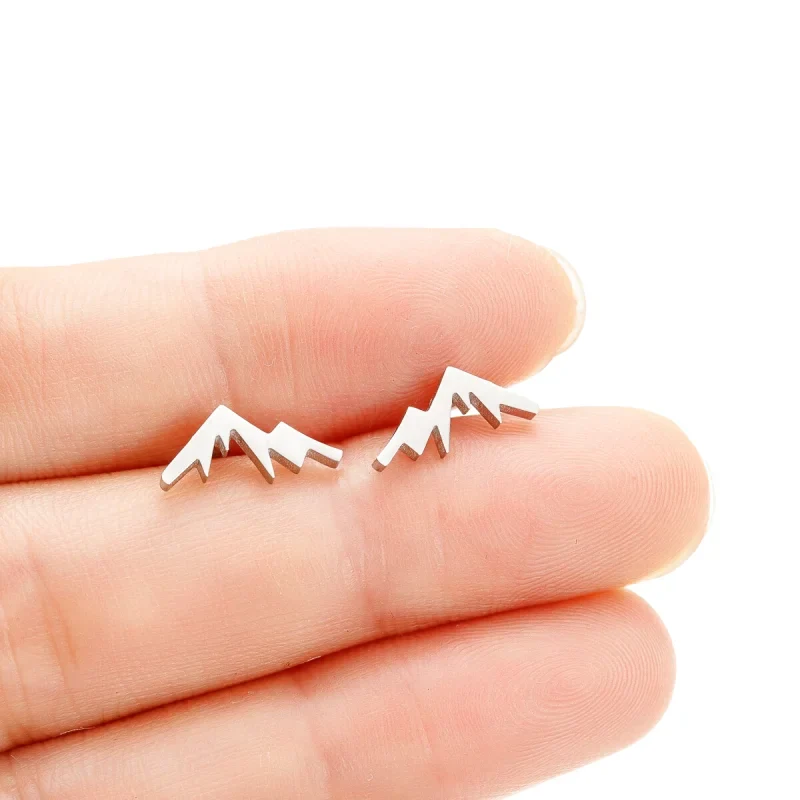Paire De Boucle D'oreille Montagne