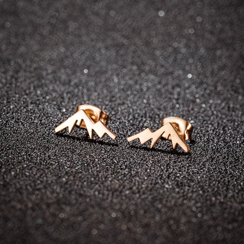 Paire De Boucle D'oreille Montagne