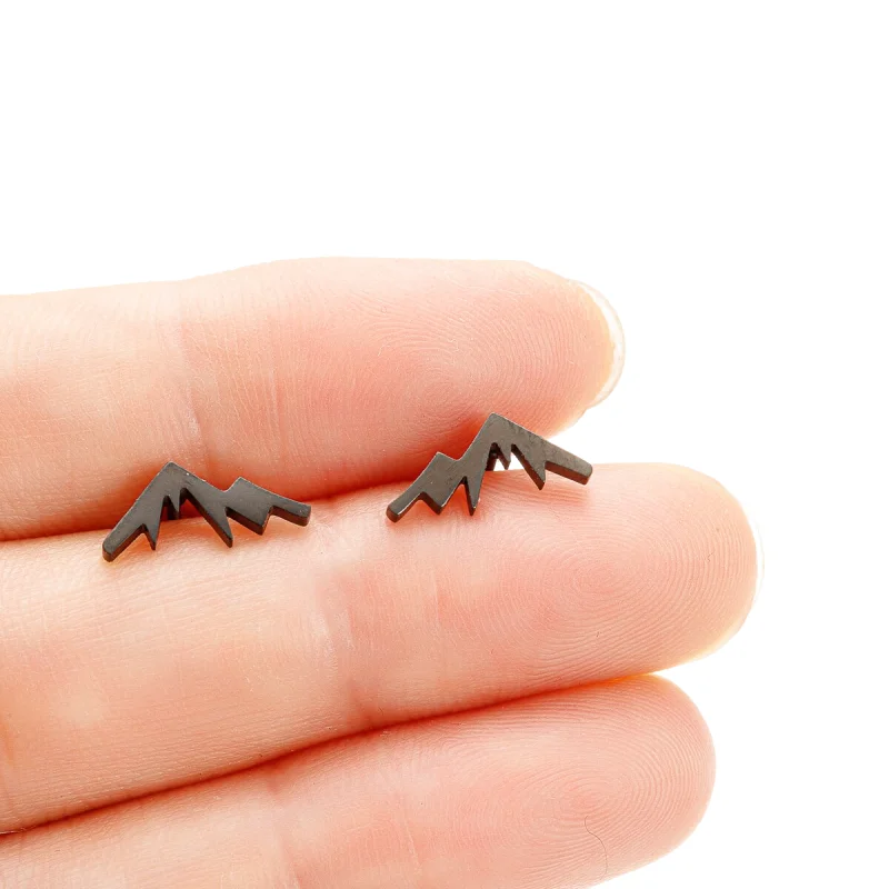 Paire De Boucle D'oreille Montagne