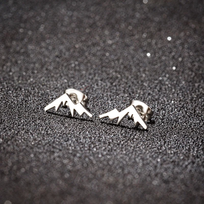 Paire De Boucle D'oreille Montagne