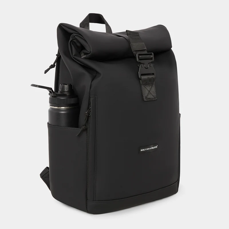 Black Roll Top Backpack