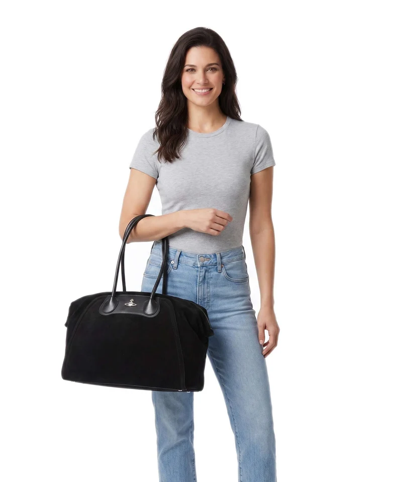 Vivienne Westwood Shirley Suede Cabas black