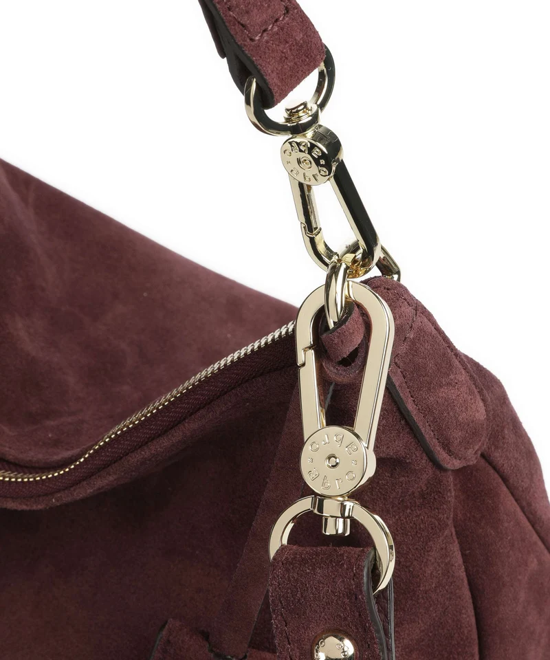 Abro Suede Juna Small Sac fourre-tout burgundy