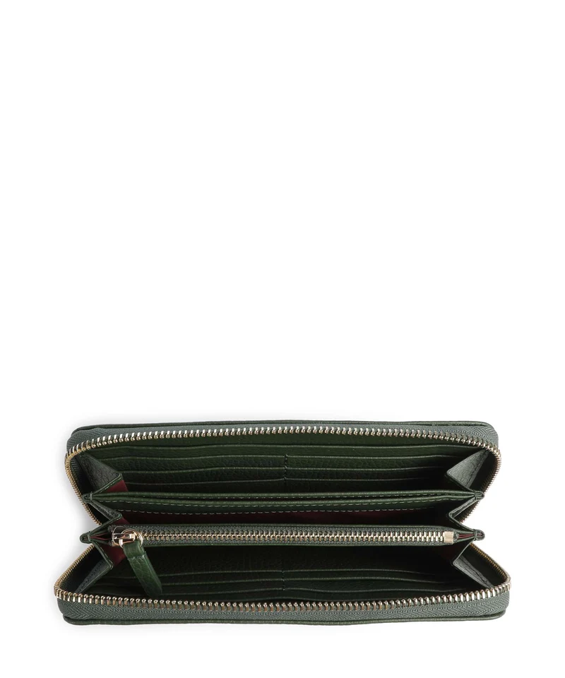 Coccinelle Metallic Soft Portefeuille garden green