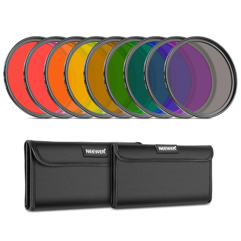 Ensemble 9 Filtres de couleur 58mm