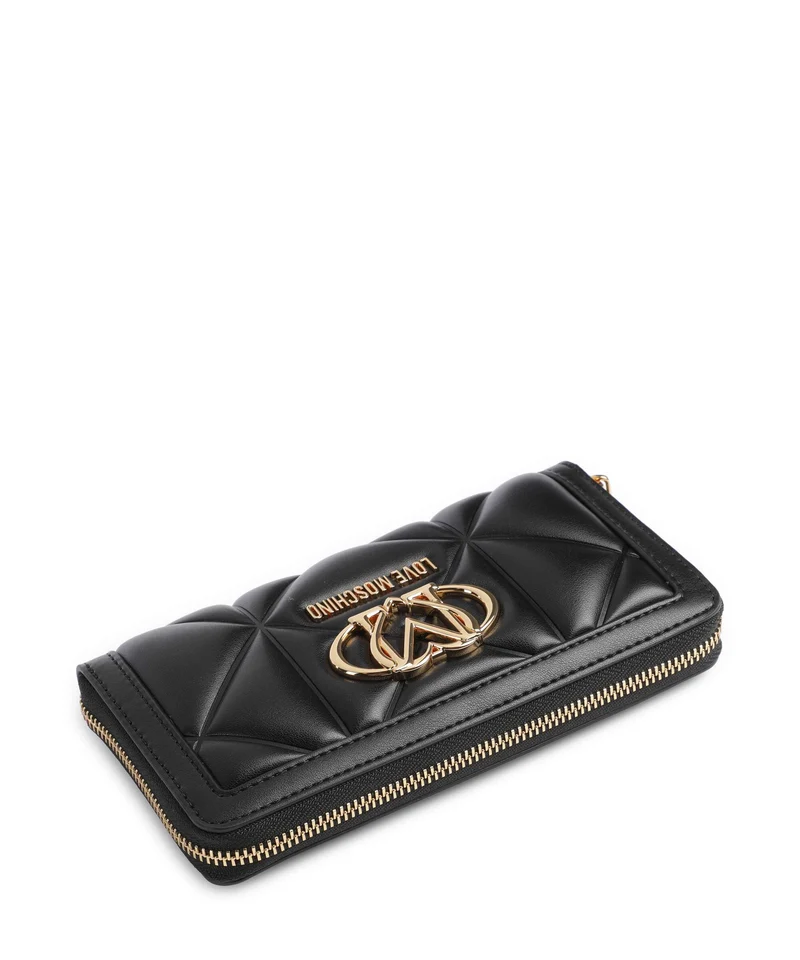 Love Moschino Embossed Q Portefeuille nero