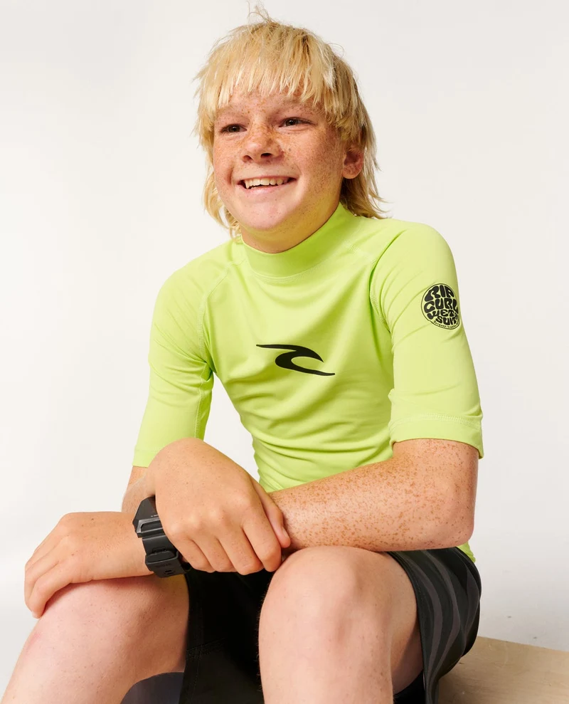 Waves UPF Short Sleeve Boy Rash vest