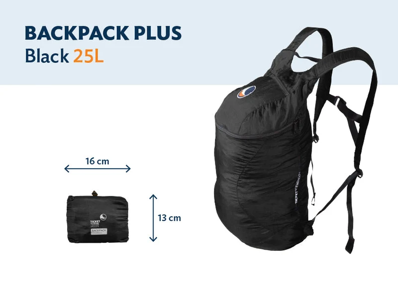 BACKPACK PLUS 25L - Vielseitiger & faltbarer Rucksack für Alltag & Reisen