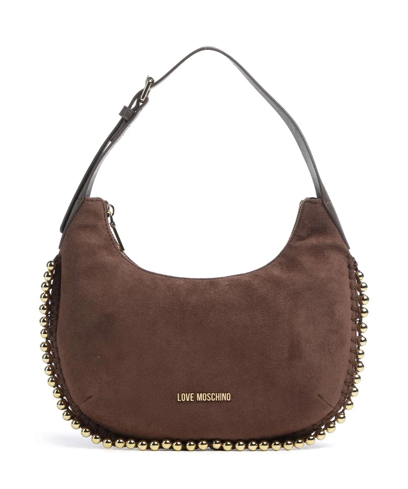 Love Moschino Gold Bead Sac fourre-tout cioccolato