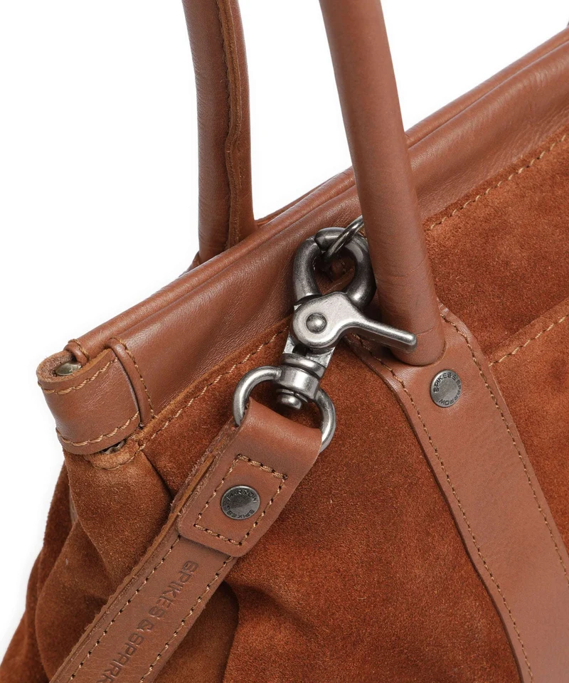 Spikes & Sparrow Suede Mix Milania Sac porté épaule mocca