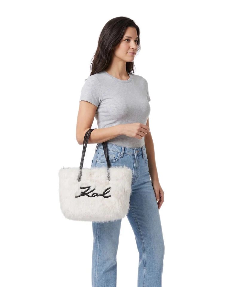 Karl Lagerfeld K/Signature Small Cabas off white