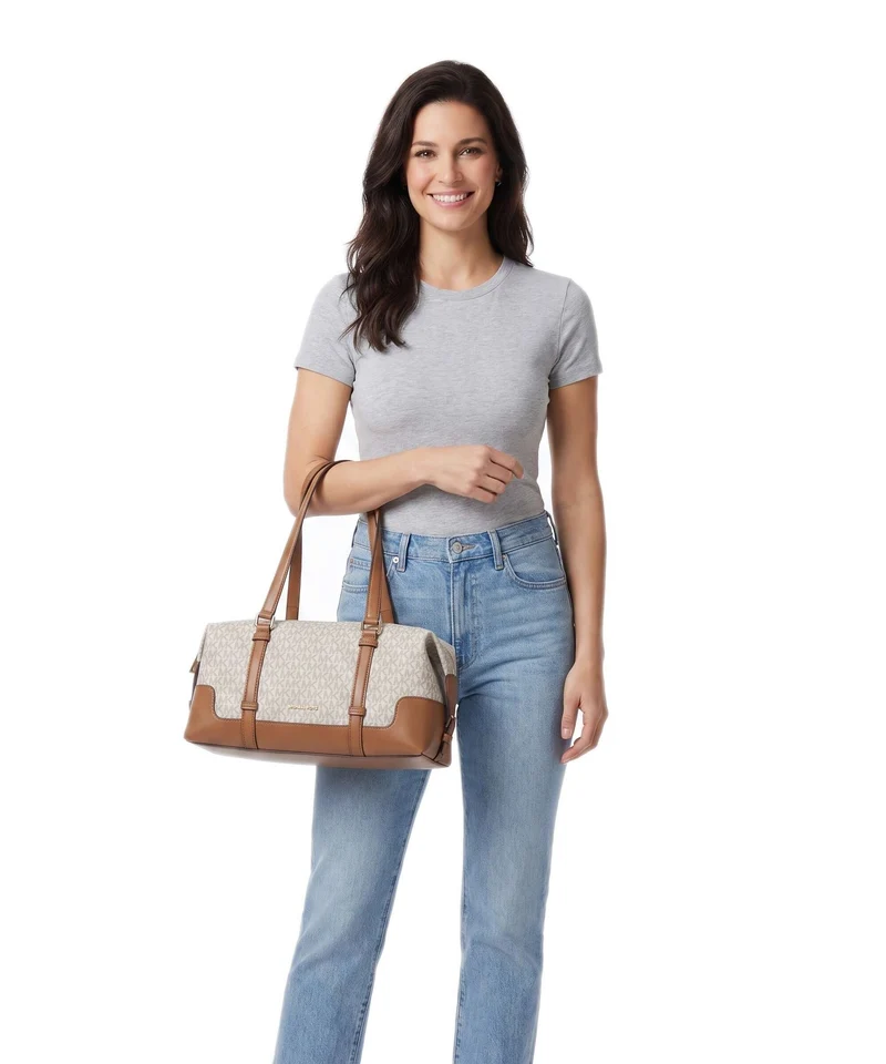 Michael Kors Teddi Large Sac porté épaule vanilla/acorn
