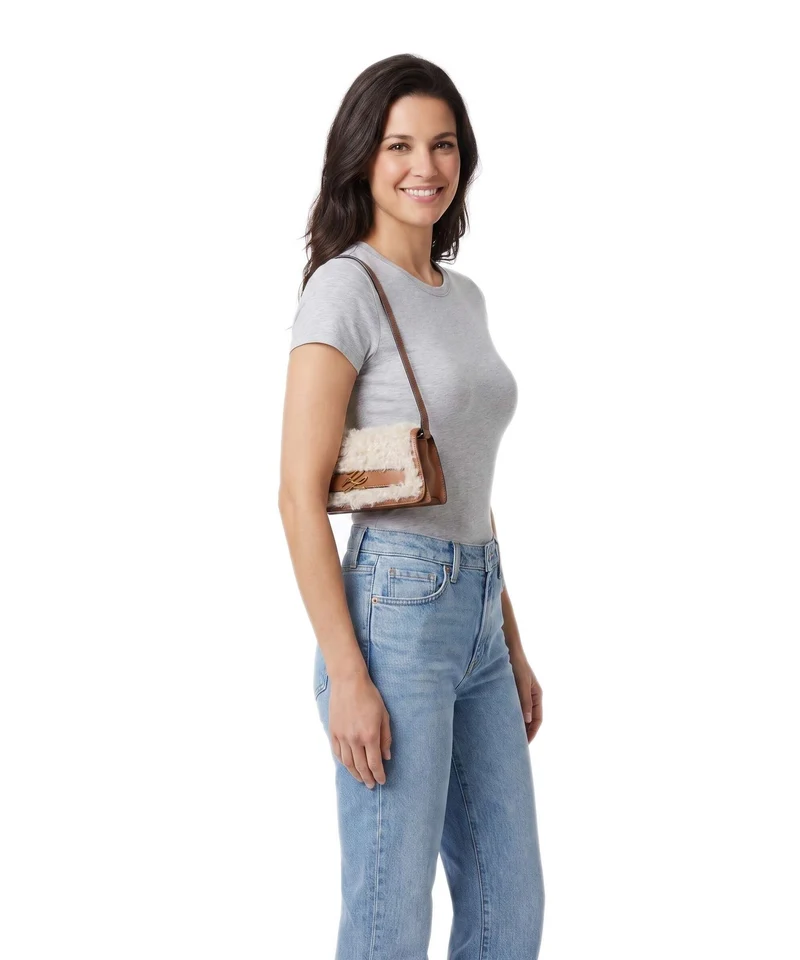 Karl Lagerfeld K/Autograph Mini Sac porté épaule natural tan