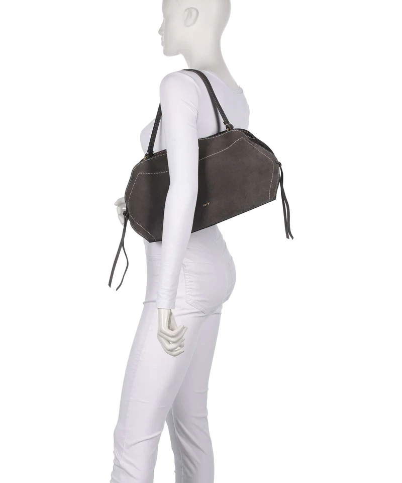 Abro Suede Necessity Small Sac porté épaule grey