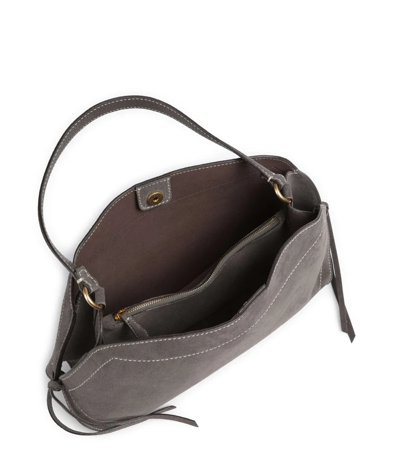Abro Suede Necessity Small Sac porté épaule grey