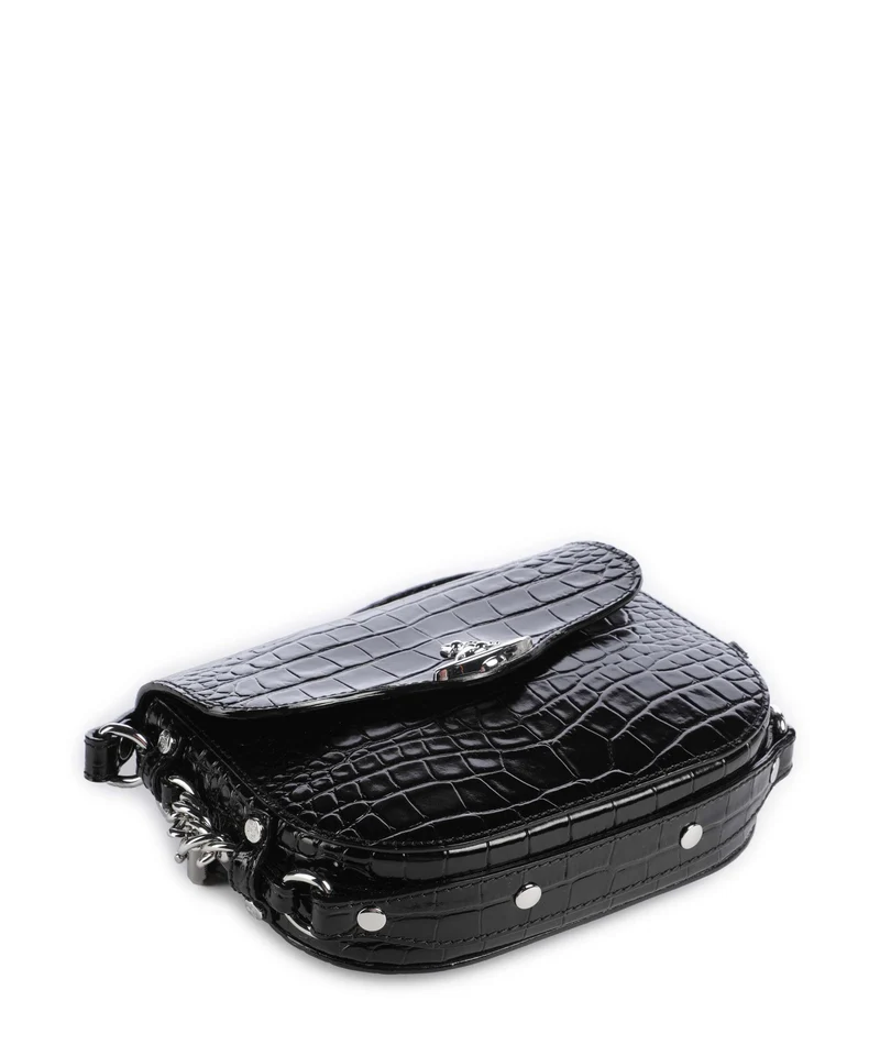Vivienne Westwood Hunter Embossed Croc Sac bandoulière black