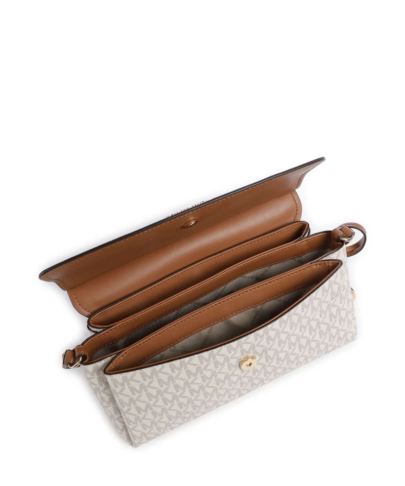Michael Kors Landry Medium Sac porté épaule vanilla/acorn