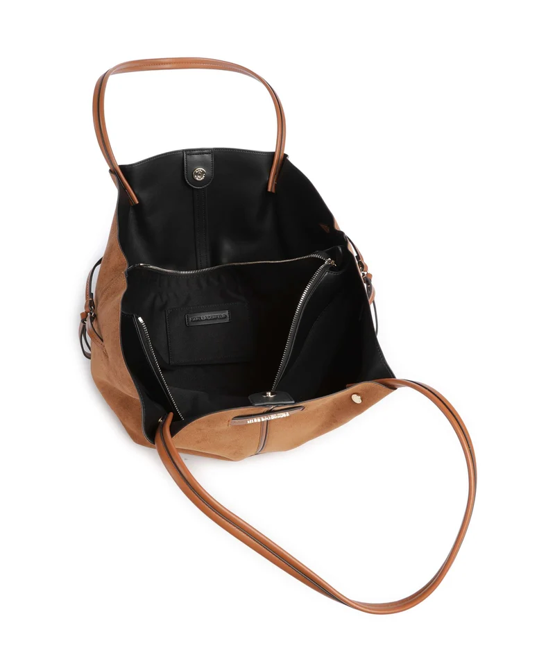 Karl Lagerfeld K/Pierced Medium Cabas dark tan