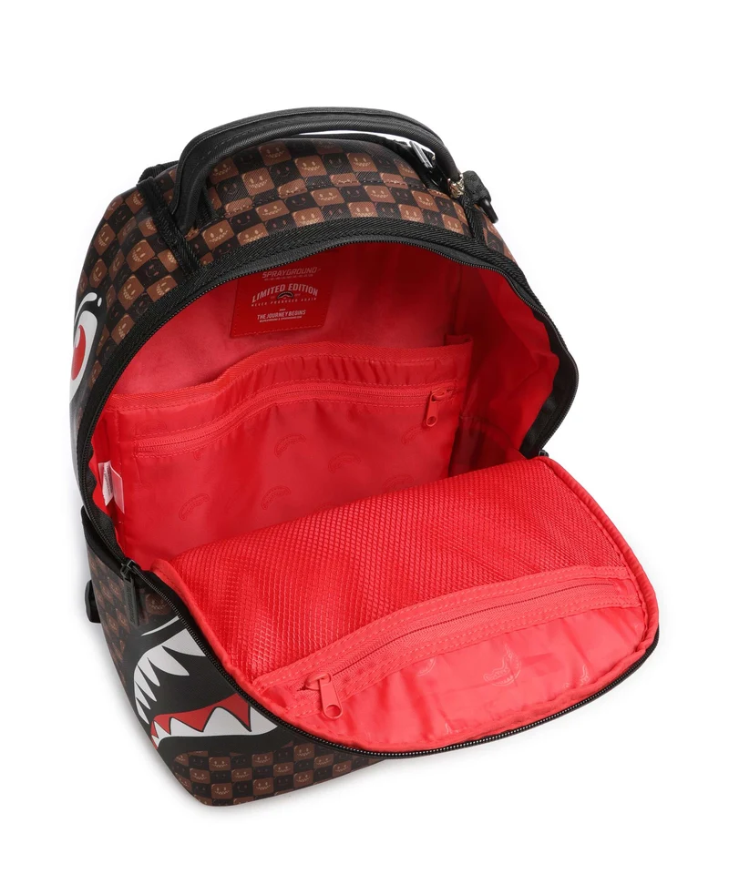 Sprayground Sharks In Paris Wtf Bubble Brown Check Sac à dos multicolour