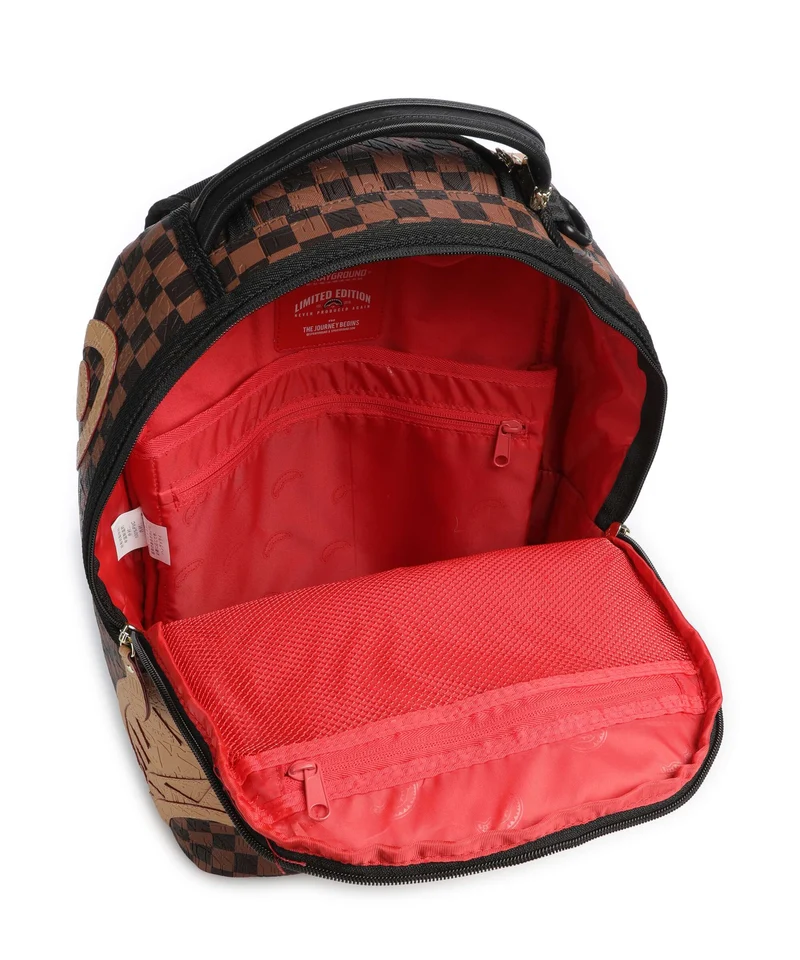 Sprayground Embossed Check Brown Sac à dos multicolour